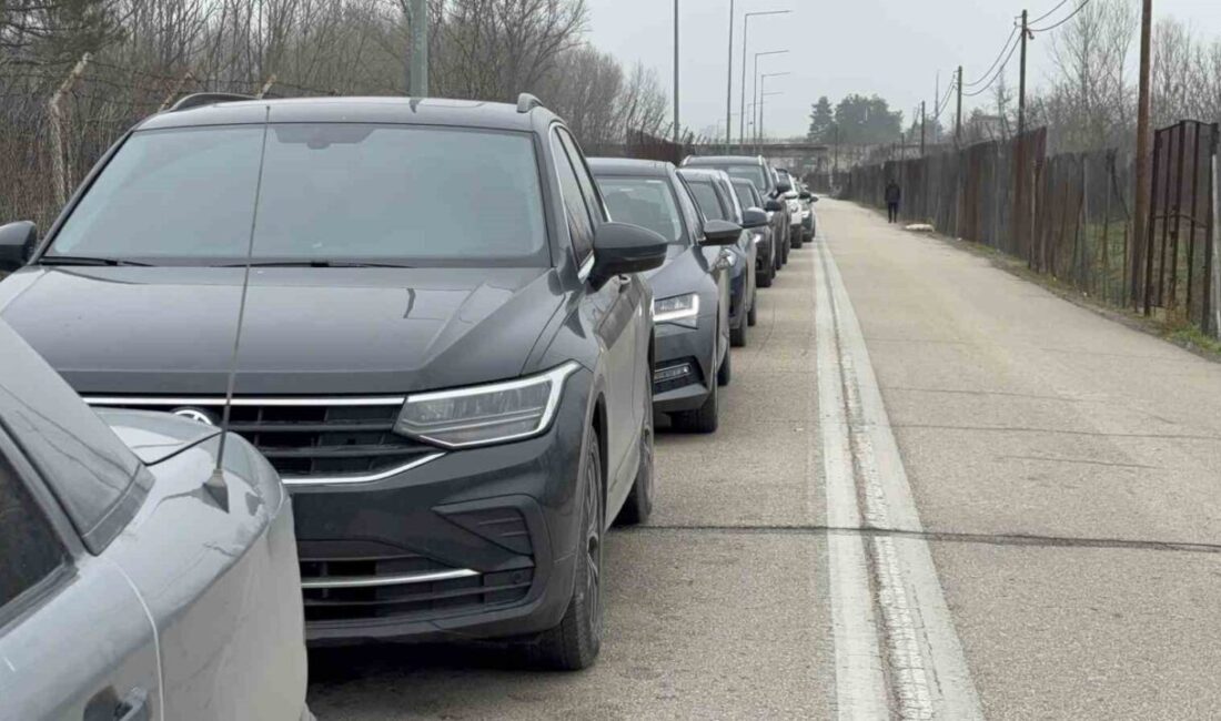 Edirne’de Pazarkule Sınır Kapısı’nın karşısındaki Kastanies Sınır Kapısı’nda uygulanan parmak