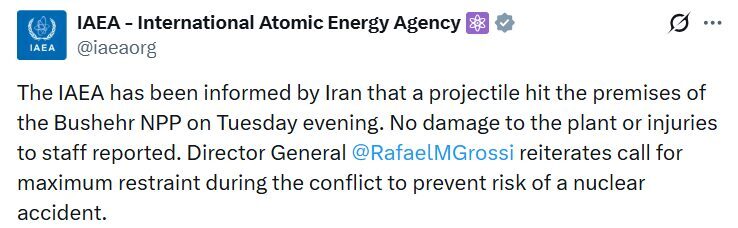 Uluslararası Atom Enerjisi Ajansı, İran yönetiminin Buşehr Nükleer Santrali yerleşkesine