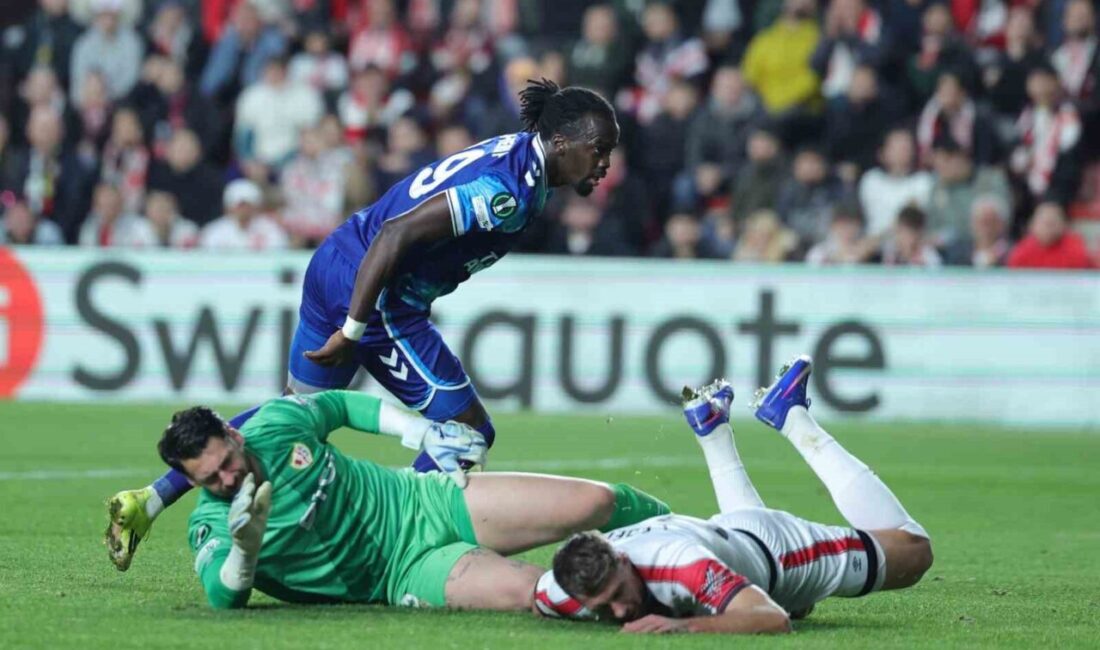 UEFA Konferans Ligi son 16 turu ikinci maçında Samsunspor, deplasmanda