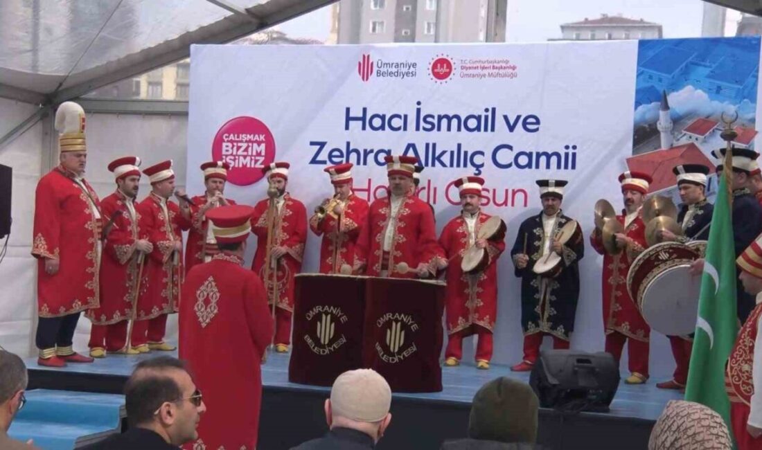 Ümraniye’de yapımı tamamlanan Hacı İsmail ve Zehra Alkılıç Camii, düzenlenen