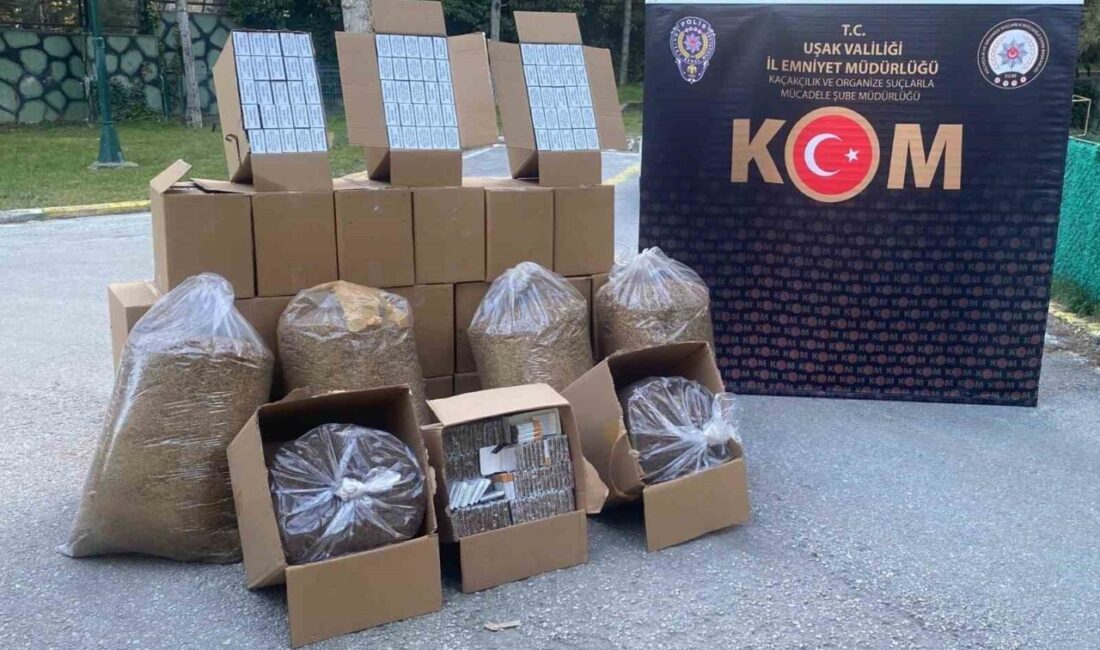 Uşak İl Emniyet Müdürlüğü KOM Şube Müdürlüğü ekiplerince yapılan operasyonda