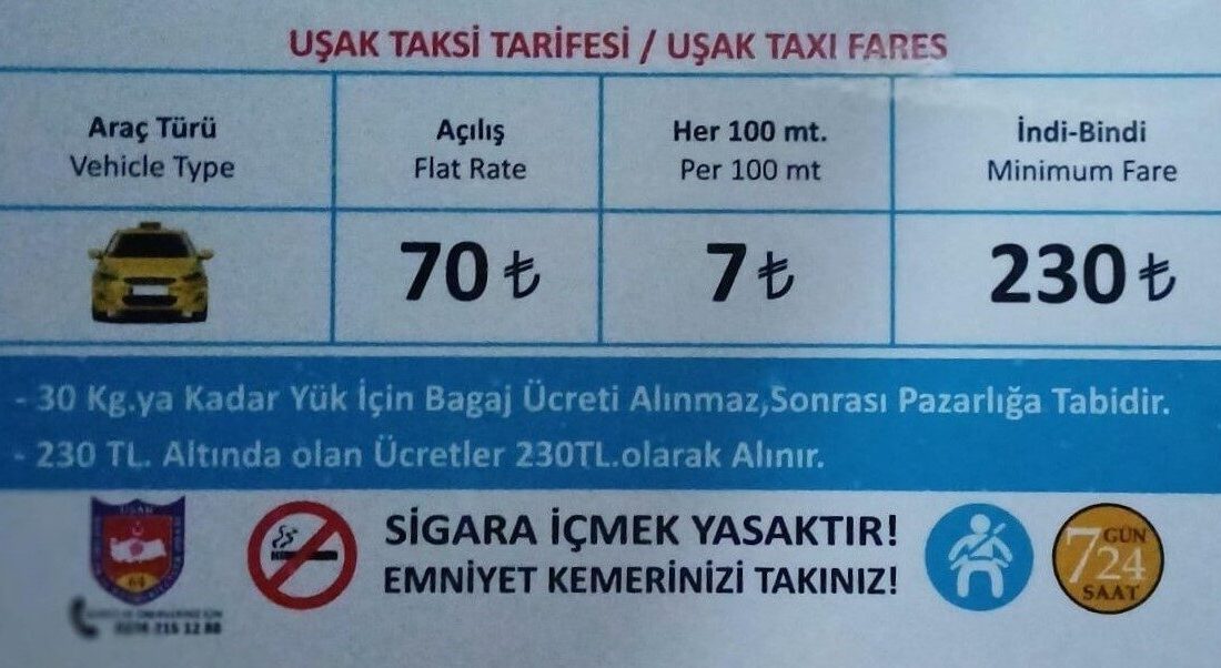 Uşak’ta da birçok ilde olduğu gibi taksi açılış, indi-bindi ve