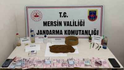 Mersin’in Anamur ilçesinde uyuşturucu madde ticareti yapan şüpheli jandarma ekipleri