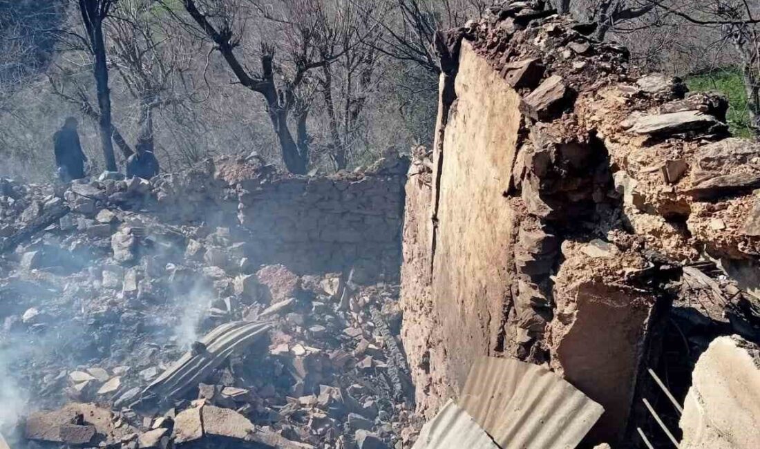 Adana’nın Feke ilçesinde bir evde çıkan yangında parasını kurtarmak isteyen