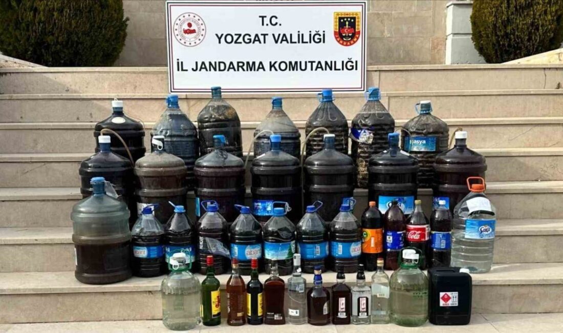 Yozgat İl Jandarma Komutanlığı ekipleri kaçak alkol operasyonu düzenledi. Merkez