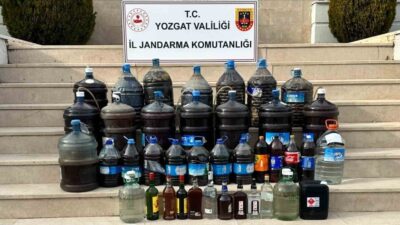 Yozgat İl Jandarma Komutanlığı ekipleri kaçak alkol operasyonu düzenledi. Merkez