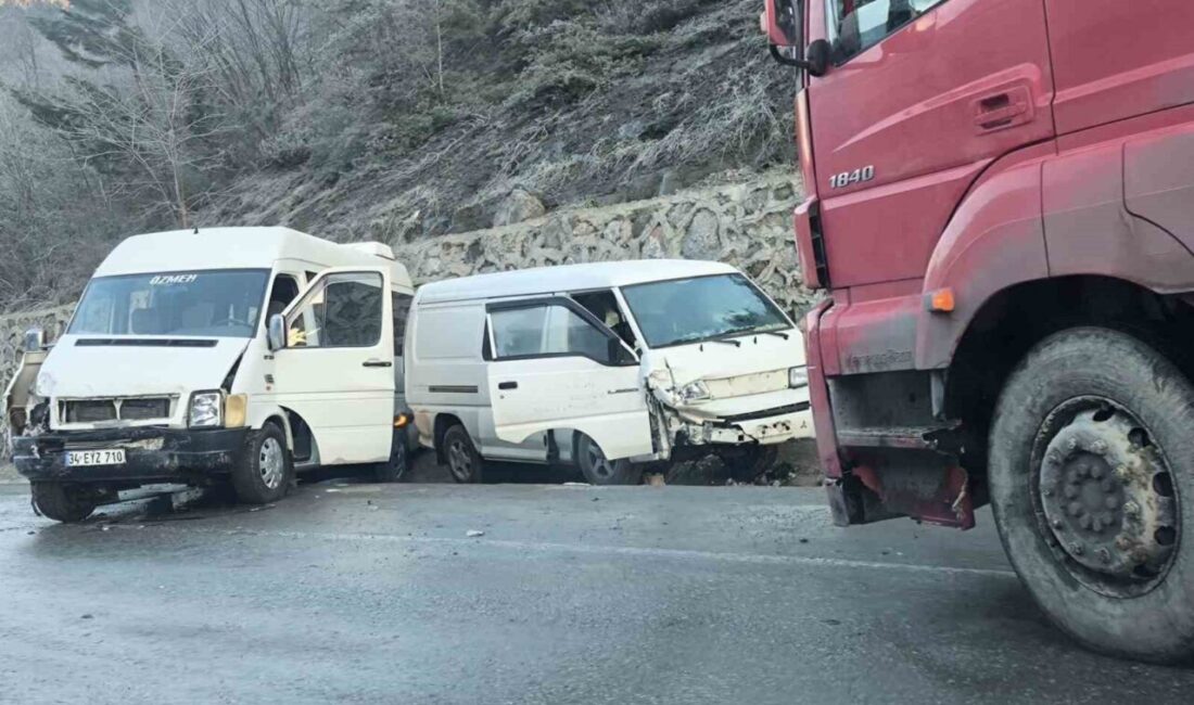 Zonguldak-Ankara kara yolunda buzlanma nedeniyle yaşanan trafik kazalarında 10 kişi
