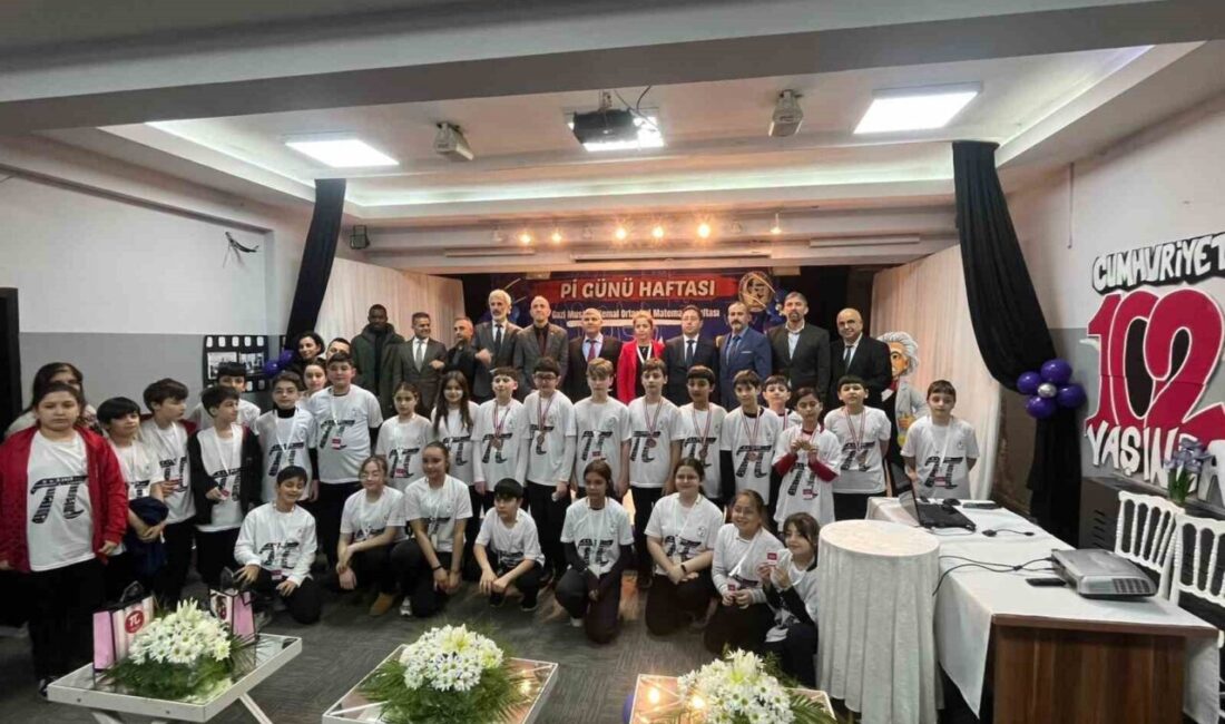 Zonguldak’ta Gazi Mustafa Kemal Ortaokulu’nda Matematik Haftası kapsamında Pi Günü