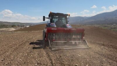 Akıncılar Belediyesi, tarımsal üretime katkı sunmak amacıyla nohut tohumlarını toprakla