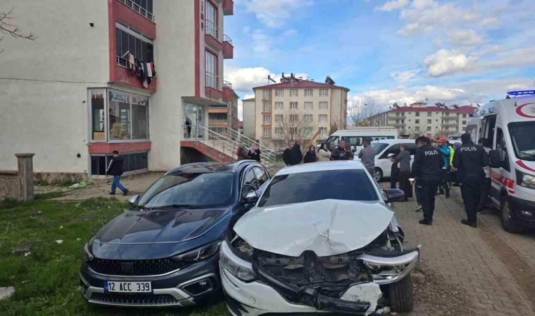 Bingöl’de meydana gelen trafik kazasında iki otomobilin çarpışması sonucu 4