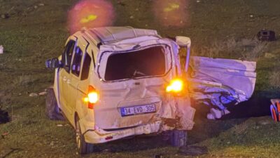 Şırnak’ın Cizre ilçesinde hafif ticari aracın şarampole yuvarlanması sonucu meydana