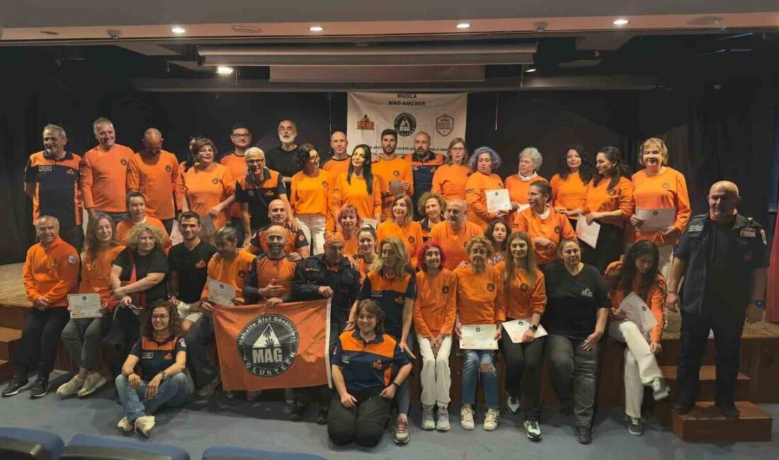 Muğla’nın Datça ilçesinde, 8. dönem Mahalle Afet Gönüllüleri (MAG) yemin