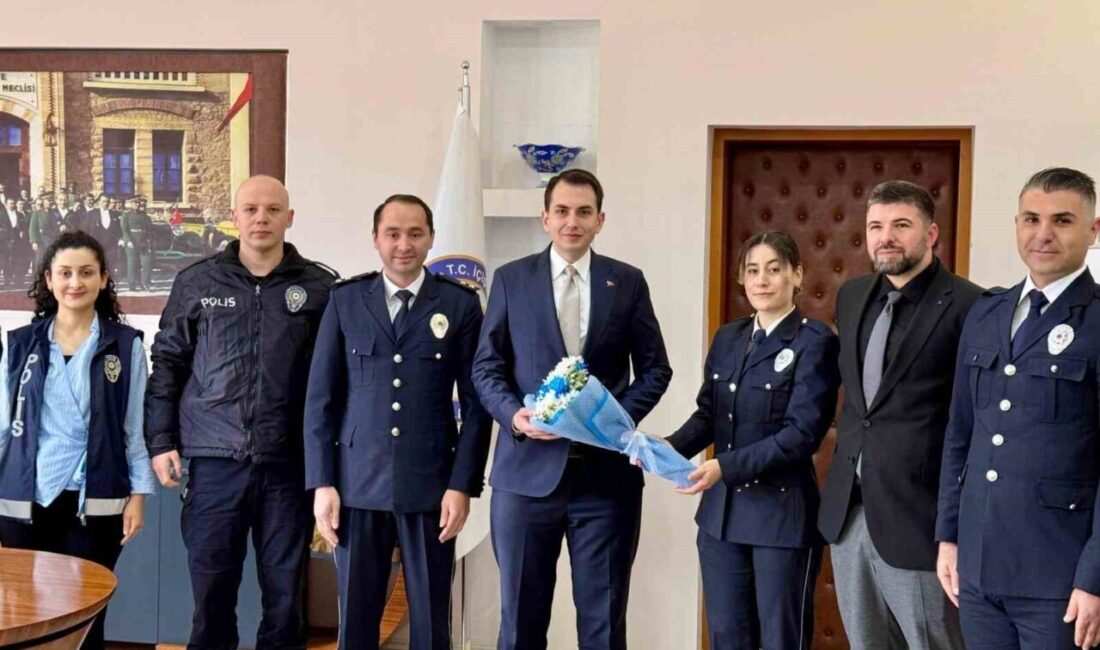 Kütahya’nın Hisarcık ilçesinde Kaymakam Erkan Atam, Polis Haftası dolayısıyla İlçe