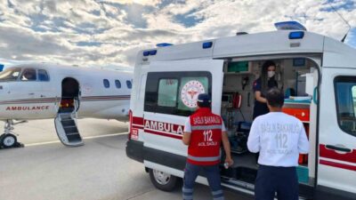 Van’da tedavi gören kalp hastası bebek, ambulans uçakla İstanbul’a sevk