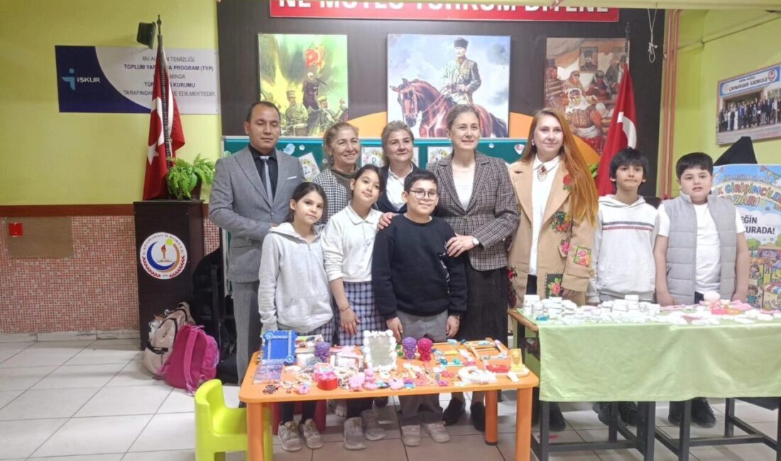 Aydın’ın Nazilli ilçesindeki Çapahasan İlkokulu öğrencileri tarafından kurulan ’Minik Girişimciler