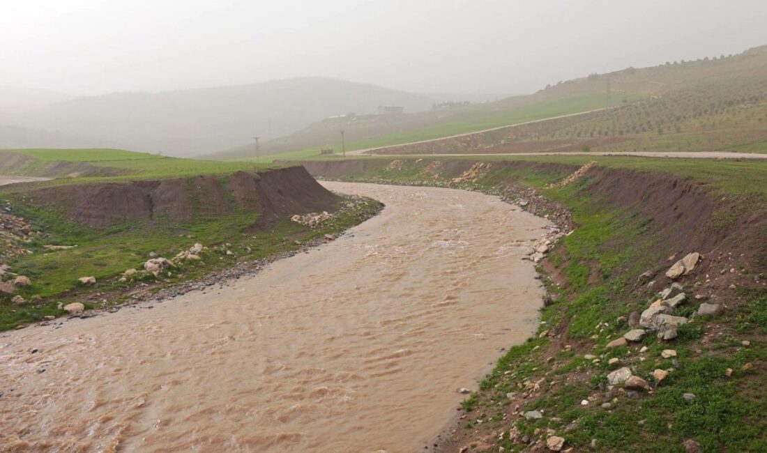 Kilis’in Musabeyli ilçesinde son yağışların ardından Sabun Suyu’nun su seviyesinde