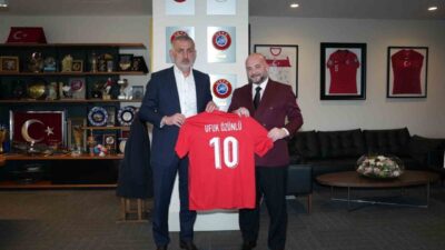 Kırkpınar Ağası Ufuk Özünlü, Türkiye Futbol Federasyonu Başkanı İbrahim Ethem