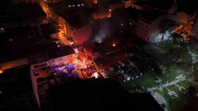 Eskişehir’de bir gecekondunun bahçesinden gelen patlama seslerinin ardından çıkan yangın