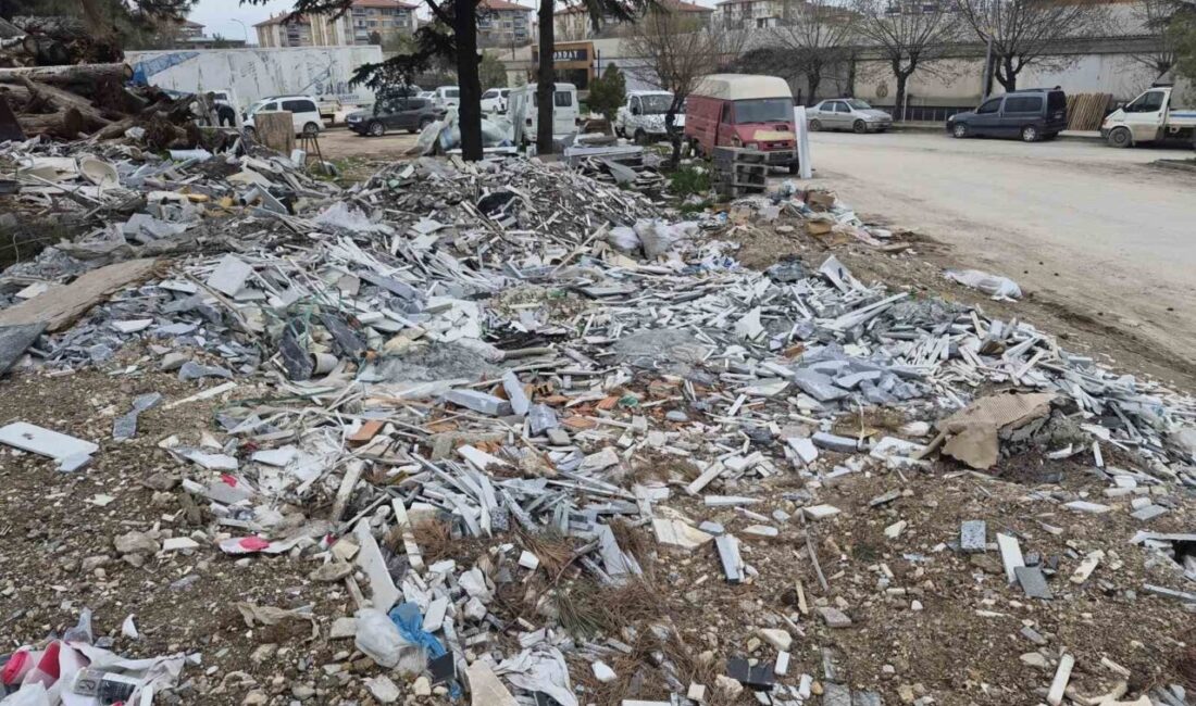 Eskişehir’in sanayi bölgelerinden biri olan Baksan Sanayi Sitesi’nde biriken çöp,