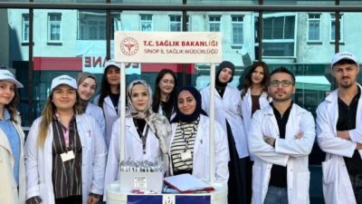 Sinop’ta, 1-7 Nisan Kanser Haftası kapsamında Sağlık Bilimleri Fakültesi Hemşirelik