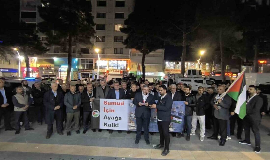 Bitlis’in Tatvan ilçesinde, Gazze’deki insanlık dışı ablukayı kırmak amacıyla yola