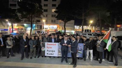 Bitlis’in Tatvan ilçesinde, Gazze’deki insanlık dışı ablukayı kırmak amacıyla yola