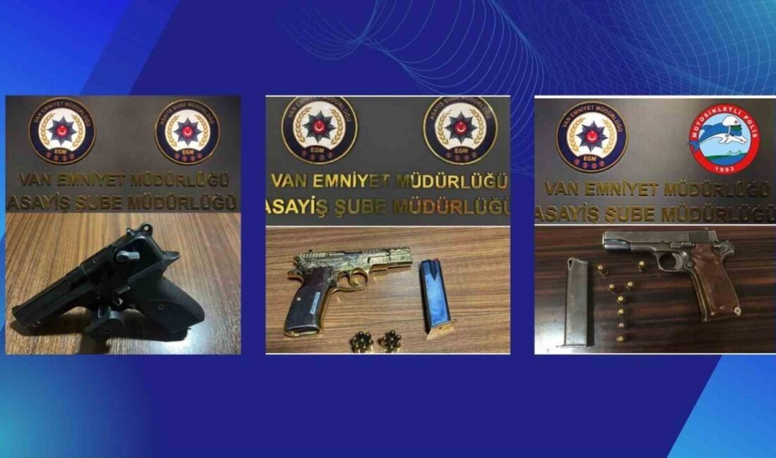 Van’da polis ekiplerince son bir haftada gerçekleştirilen asayiş operasyonlarında çeşitli