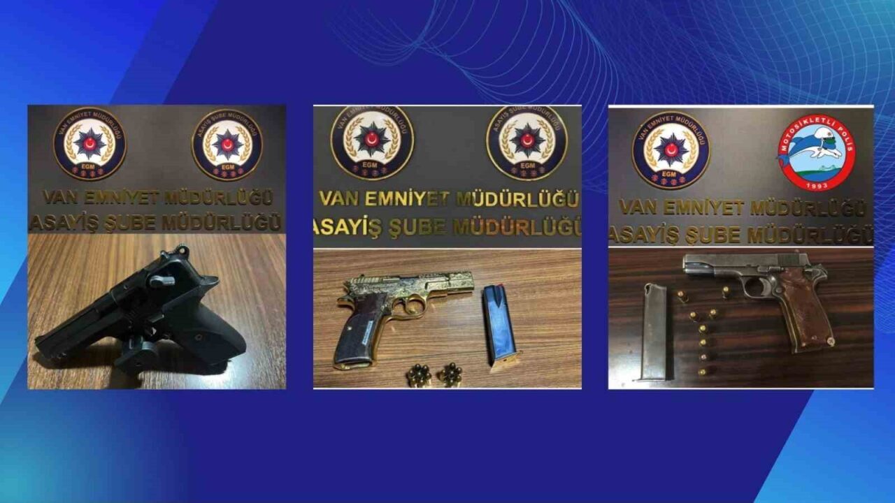 Van’da polis ekiplerince son bir haftada gerçekleştirilen asayiş operasyonlarında çeşitli