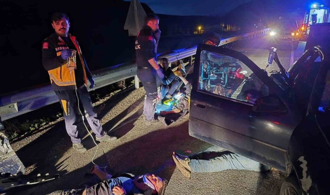 Van’ın Muradiye ilçesine kaçak göçmenlerin bulunduğu otomobil ile bir aracın