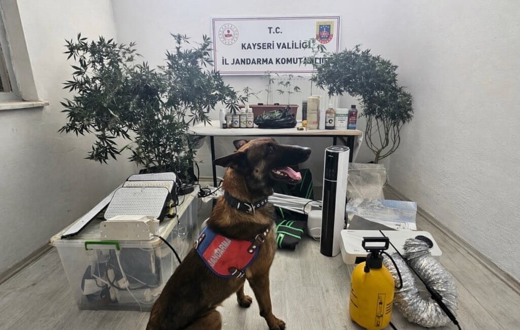 Kayseri İl Jandarma Komutanlığı ekiplerince yapılan çalışmalarda bir şahsın ikametinden