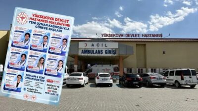 HAKKARİ (İHA) – Hakkari’nin Yüksekova Devlet Hastanesi’ne 10 yeni uzman