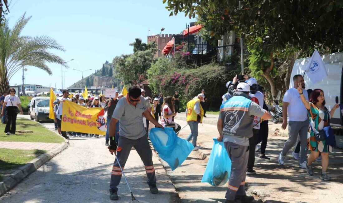 Antalya’nın Alanya ilçesinde 1 Mayıs Emek ve Dayanışma Günü kapsamında