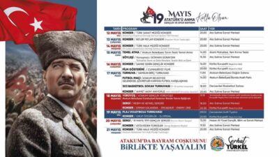 SAMSUN (İHA) – Samsun’un Atakum Belediyesi, 19 Mayıs Atatürk’ü Anma,