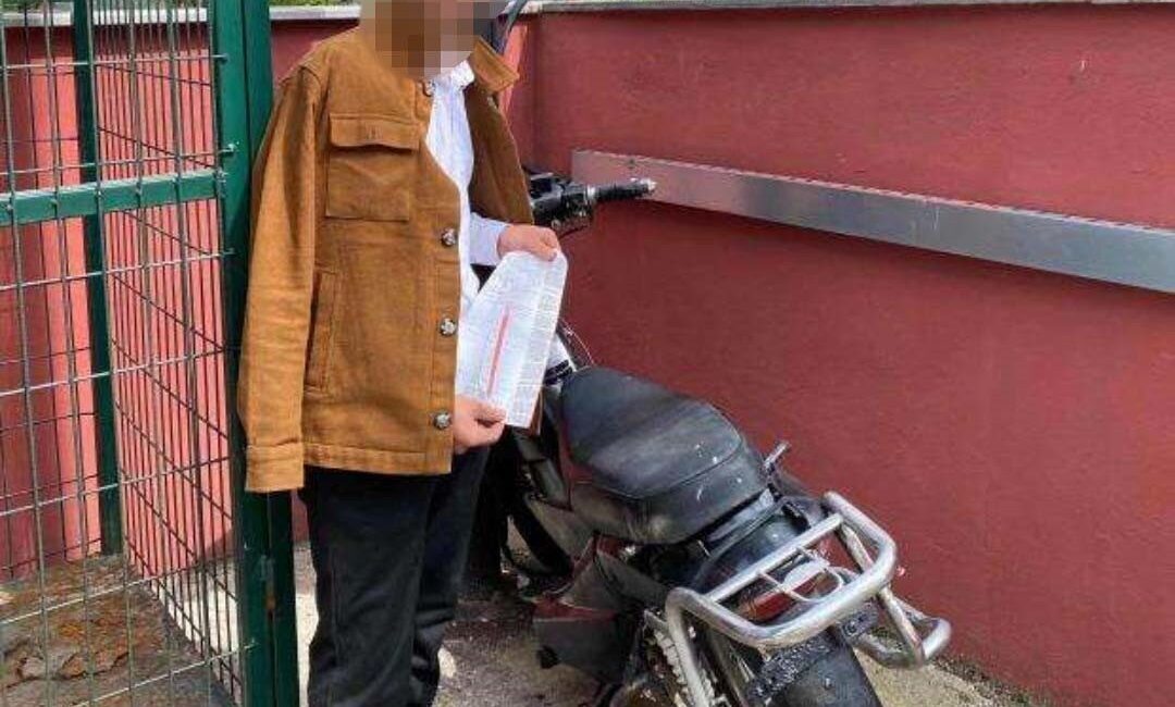 Sinop’un Erfelek ilçesinde trafik ekiplerinin “dur” ihtarına uymayan ehliyetsiz ve