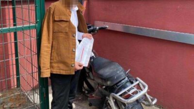 Sinop’un Erfelek ilçesinde trafik ekiplerinin “dur” ihtarına uymayan ehliyetsiz ve