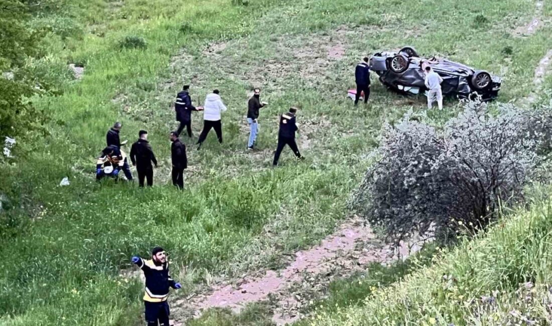 Adıyaman’da kontrolden çıkan otomobilin tarlaya uçması sonucu meydana gelen kazada