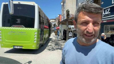 Zonguldak’ın Alaplı ilçesinde halk otobüsü şoförü Ramazan Çimen, otobüste tek