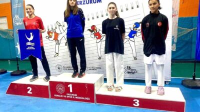 Aliağa Gençlik Merkezi Spor Kulübü sporcusu Merve Nisa Mızrak, Erzurum’da