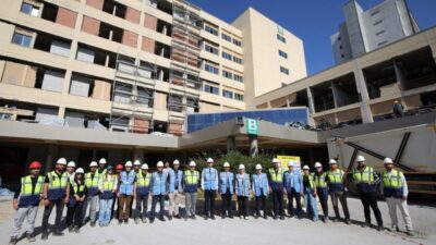 Akdeniz Üniversitesi Hastanesi yeni binasında inşaat çalışmaları hız kesmeden devam