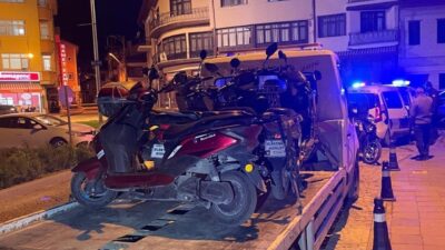 Konya’nın Akşehir ilçesinde, havaların ısınmasıyla birlikte trafik ekipleri motosiklet ve