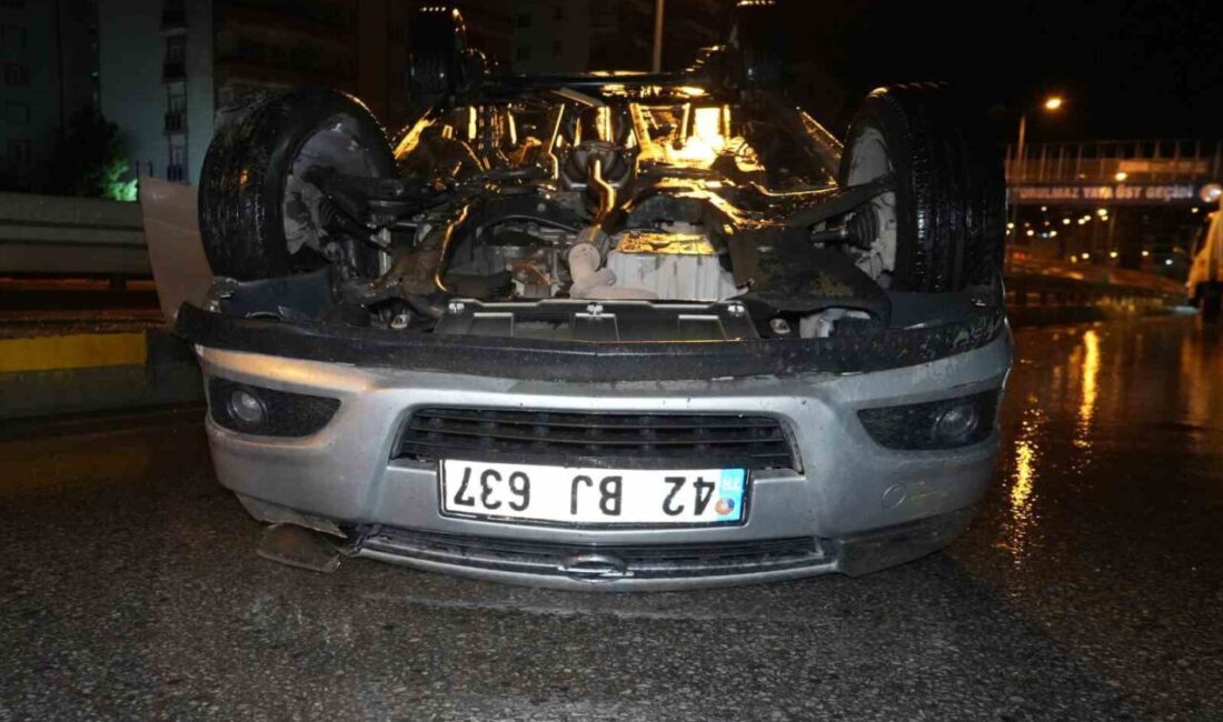 Kırıkkale’de kontrolden çıkarak takla atan otomobilin alkollü sürücüsü yaralandı. Kaza,