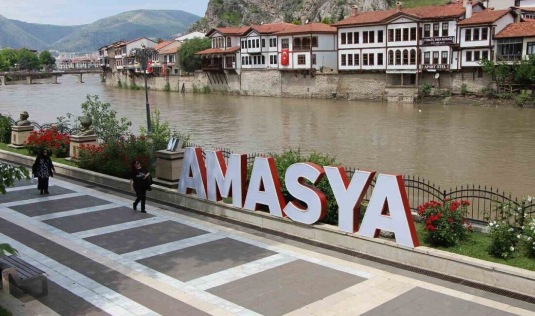 Amasya’da bir hafta önce taşkınların yaşandığı Yeşilırmak Nehri’nde saniyede geçen