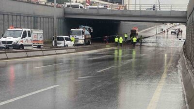 Ankara’da etkili olan sağanak yağışın ardından alt geçitler ve yollar