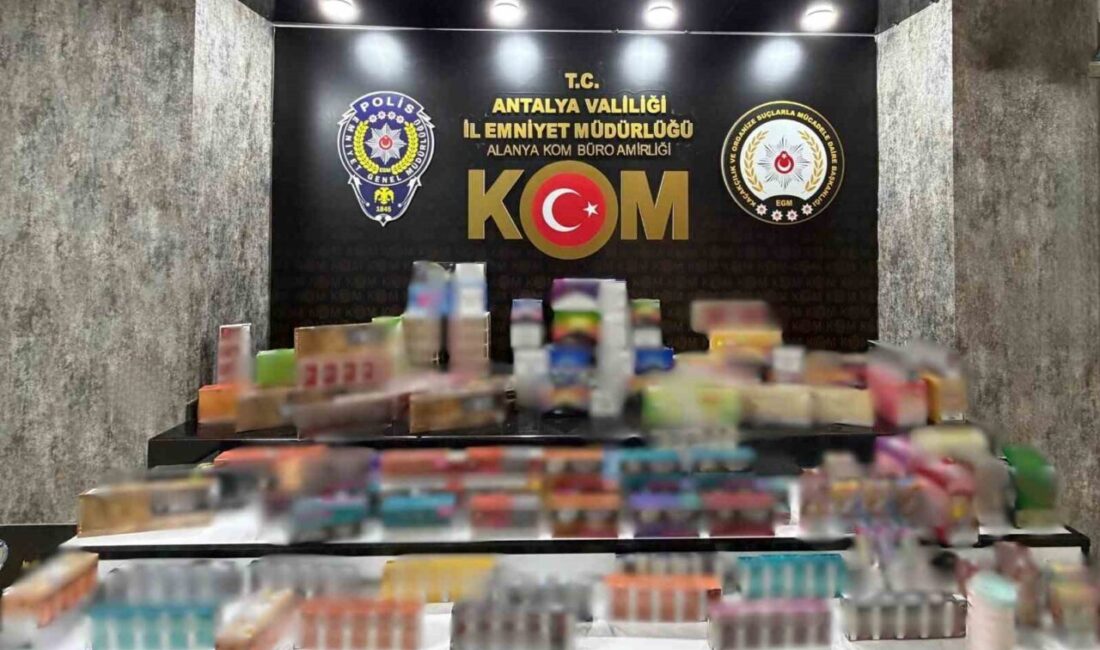 Antalya’da Kaçakçılık ve Organize Suçlarla Mücadele ekiplerince son bir haftada