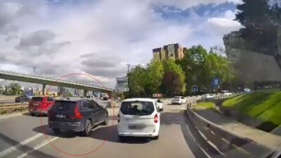 Ataşehir’de taralı alandan kaynak yaparak diğer araçların önüne geçmeye çalışan