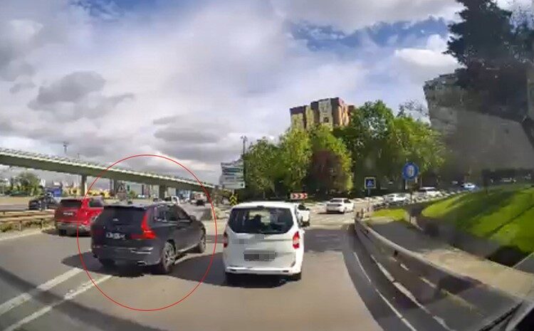 Ataşehir’de taralı alandan kaynak yaparak diğer araçların önüne geçmeye çalışan