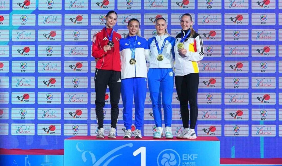 Almanya’da devam eden Büyükler Avrupa Karate Şampiyonası’nda milli sporcu Zümra