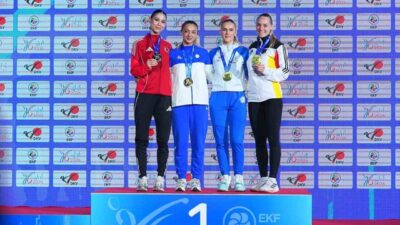 Almanya’da devam eden Büyükler Avrupa Karate Şampiyonası’nda milli sporcu Zümra