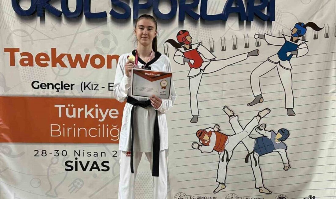 Aydın Lisesi öğrencisi Naile Nur Özfidan, tekvando alanında elde ettiği