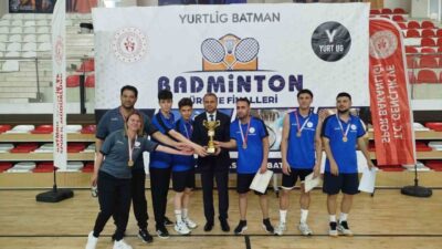 Batman’da düzenlenen Badminton Yurt Lig Türkiye Finalleri’nde mücadele eden Aydın